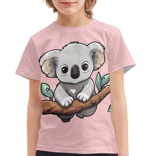 Image of JEOCODY Boys Girls Graphic Tees Funny 3D Printed Short Sleeve T-Shirts 3-16T
