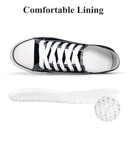 Canvas Shoes for Women Casual Low Top Sneakers, Womens Fashion Classic Lace Up Walking Shoes for Everyday Wear - Image 3