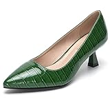 youngshow Stiletto Heels Pointed Toe Heels for Women Slip-on Dress Shoes Casual Kitten Heels for Wom