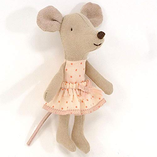 Maileg Little Sister Mouse in Pink Dress with Box