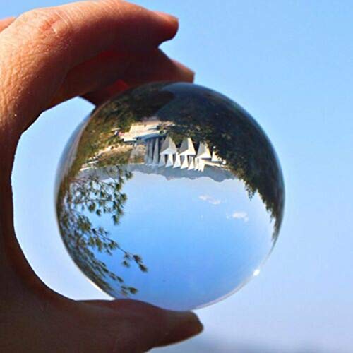 BESPORTBLE Transparent Crystal Ball with Stand Crystal Meditation Ball Decorative Feng Shui Ball Pho