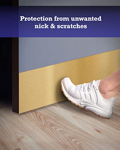 Hardware Essentials Magnetic Kick Plate, Aluminum, Brass Finish 8 X 34”, 852750 #TOP5