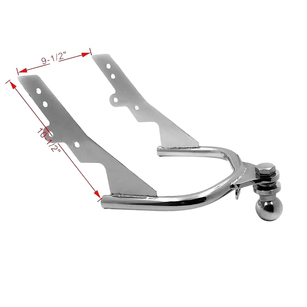 HTTMT MT502-006-CD Chrome Heavy Duty Trailer Hitch w/Ball Compatible with Harley Road Glide FLTR 1998–2001 2007–2008/ Road King FLHR 1994–2005 2008