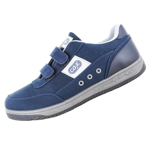 Cox 9990/4 Scarpe da Ginnastica Uomo in Tela a Strappo Navy/Grey Sneakers Blue (42 EU)