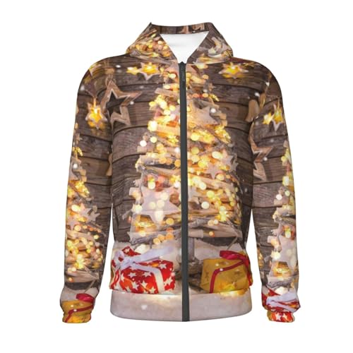 Christmas Tree Kids Pullover Hoodies Boys Zip Up Sweatshirts Girls Athletic Clothes with Pocket2