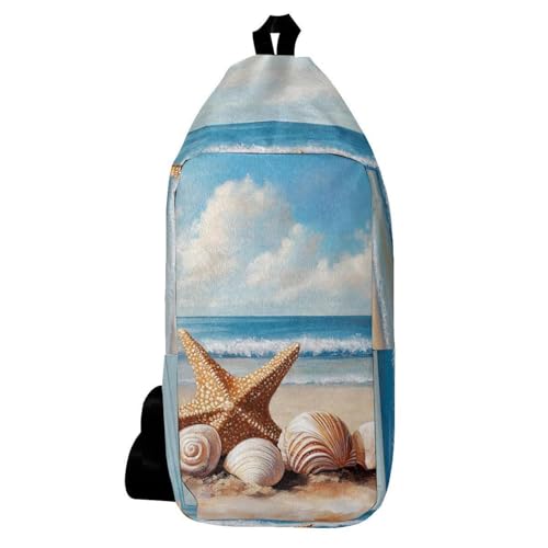Sac à dos à bandoulière coquillages plage Starfh multicolore pour homme et femme