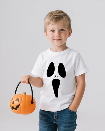 Pumpkin Shirts for Boy Girl Halloween Ghost Tshirts Cotton Short Sleeve Tees 2-12 Years2