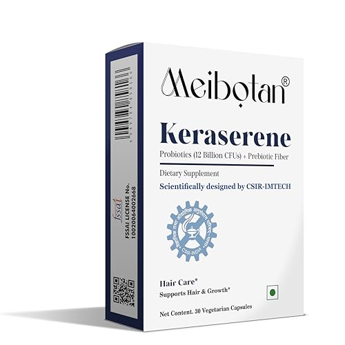 Image of Keraserene Probiotics Hair Care Supplements | Scientifically Designed by CSIR-IMTECH | For Hair Care - 30 Veg Capsule (Pack of 3x10) Men & Women
