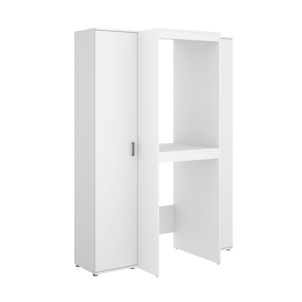 DEKIT - Conjunto DE Armario con 1 Puerta Y Mueble Alto para Lavadora Y Secadora con ALMACENAJE 190x141,3x62cm