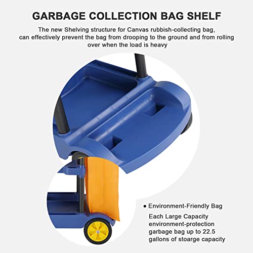 Tuffiom CLEANINGCART1012 Commercial Traditional Cleaning Janitorial 3-Shelf Cart thumb #6