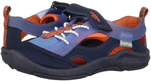 OshKosh B'Gosh Boy's Topaz Sport Sandal, Navy/Orange, 5 Toddler | Image 6