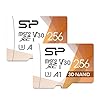 Silicon Power 2-Pack 256GB Micro SD Card U3 Nintendo-Switch Compatible, SDXC microsdxc High Speed MicroSD Memory Card with Adapter