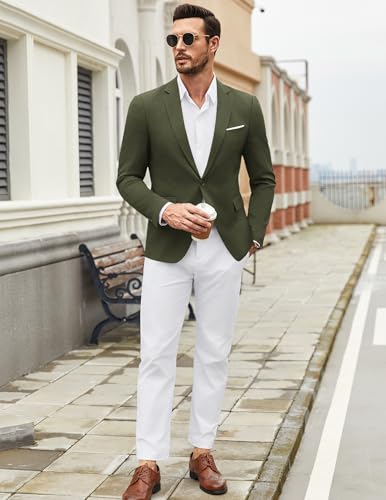 Image of COOFANDY Mens Casual Blazer Suit Jackets One Button Sport Coats Lightweight Business Sports Jackets
