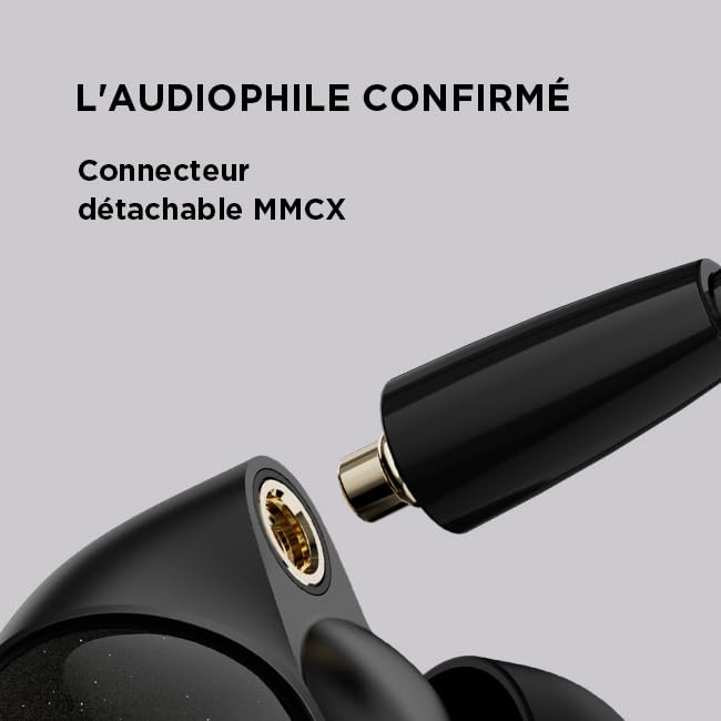 1MORE Penta Driver Écouteurs Intra-Auriculaires filaires, Hybrides certifiés Haute résolution avec Son HiFi, connecteur MMCX Amovible, Microphone MEMS et contrôle 3 en 1, pour Smartphones, PC, - Les Beatles, Paul McCartney, John Lennon, RIngo Starr, George Harrison 1MORE Penta Driver Écouteurs Intra-Auriculaires filaires, Hybrides certifiés Haute résolution avec Son HiFi, connecteur MMCX Amovible, Microphone MEMS et contrôle 3 en 1, pour Smartphones, PC, – Image 5