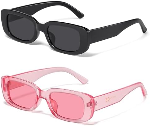 JASPIN Rectangle Sunglasses for Women Men Trendy Y2k Retro 90s Su...