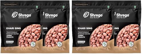 Image of SHREGO Peanut Plus Khari Sing Traditionally Roasted Salted Jumbo Peanuts, Snack and Namkeen (720 Grams) (Pack of 2)