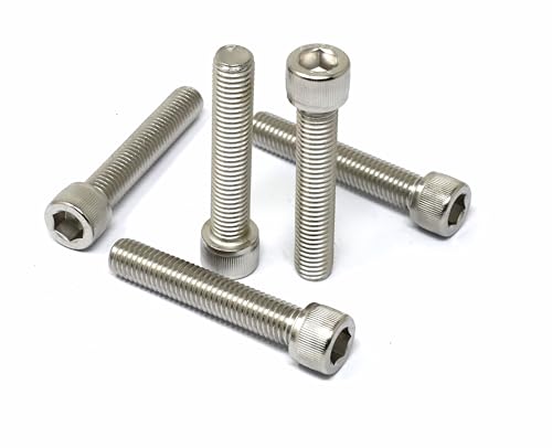 Image of iexcell 5 Pcs M12 x 65mm Thread Pitch 1.75 mm Stainless Steel 304 Hex Socket Head Cap Screws Bolts Kit