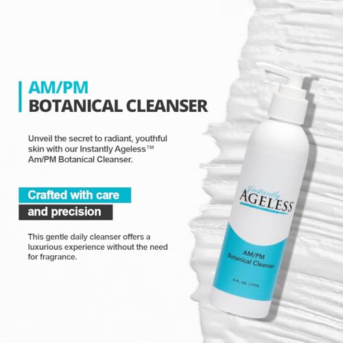 Instantly Ageless AM/PM Botanical Facial Cleanser - Beauty Product Skin Care, Face Cleanser For Women and Men - 6 Fl oz. (177ml) Pump Bottle - Image 3