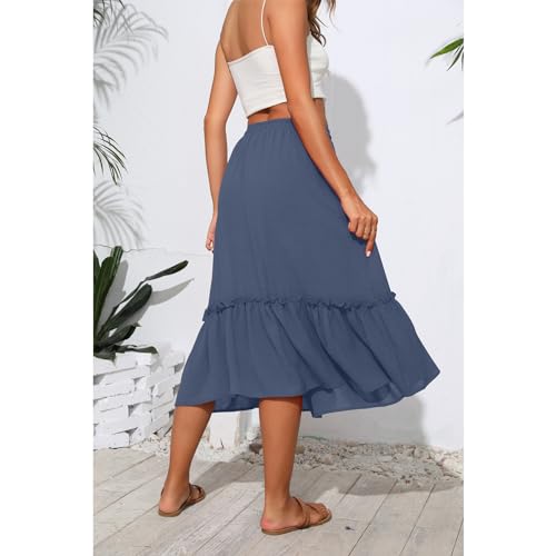 Image of Witsmile High Waist Tiered Skirts for Women Flowy Skirts for Women Long Length with Pockets 2026 Fashion Trendy