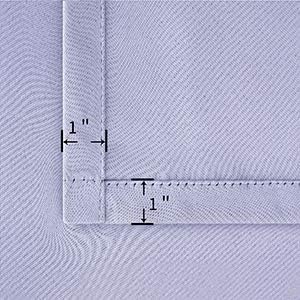 BGment Rod Pocket Valances for Kitchen- Thermal Insulated Room Darkening Tier Valance Curtain for Dinning Room, 42 x 18 Inch, 2 Panels, Lavander