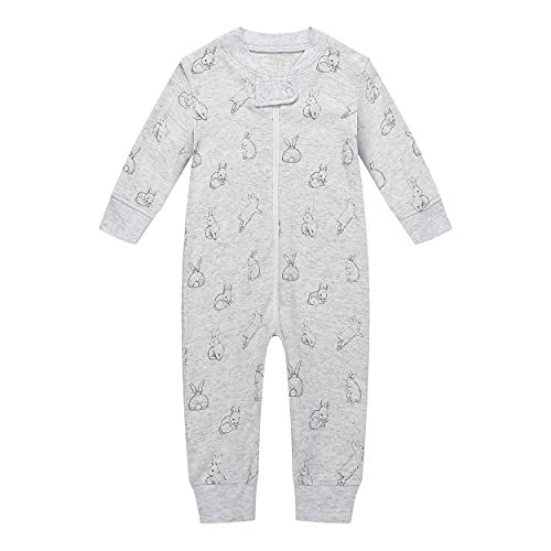 Owlivia Organic Cotton Baby Boy Girl Zip up Sleep 'N Play Pjs, Footless, Long Sleeve
