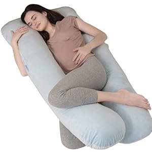 JOHNPEY Pregnancy Pillows for Sleeping, U Shaped Full Body Pillow – Pregnancy Must Haves Maternity Pillow with Removable…