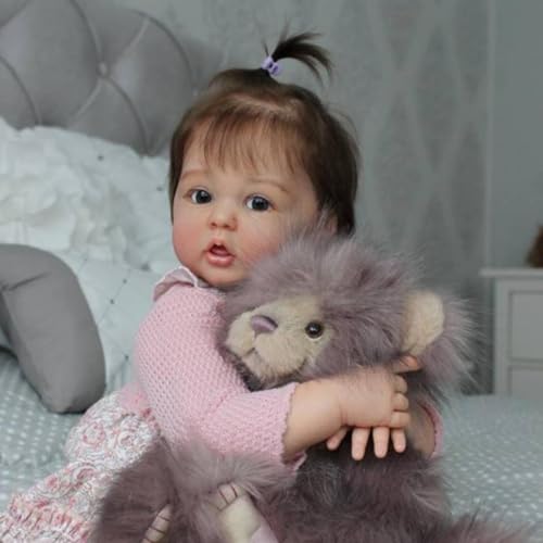 Muñeca reborn de silicona realista 24 pulgadas miniatura 4