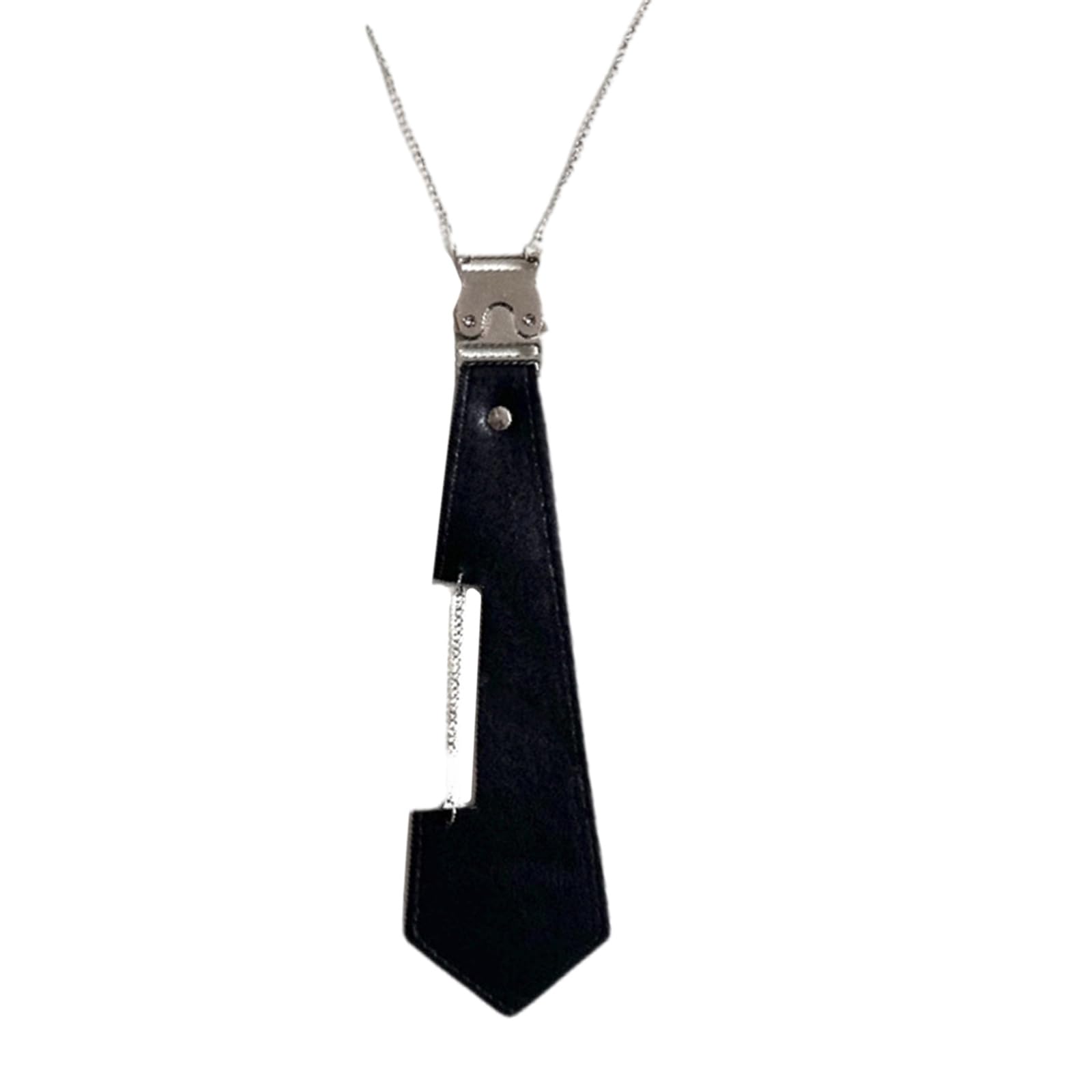 MICFENY Uniform Black Ties Decorative Metal Chain Collar Japan seifuku Cosplay Pre-tied Tie Schoolgirl Suit Neckwear