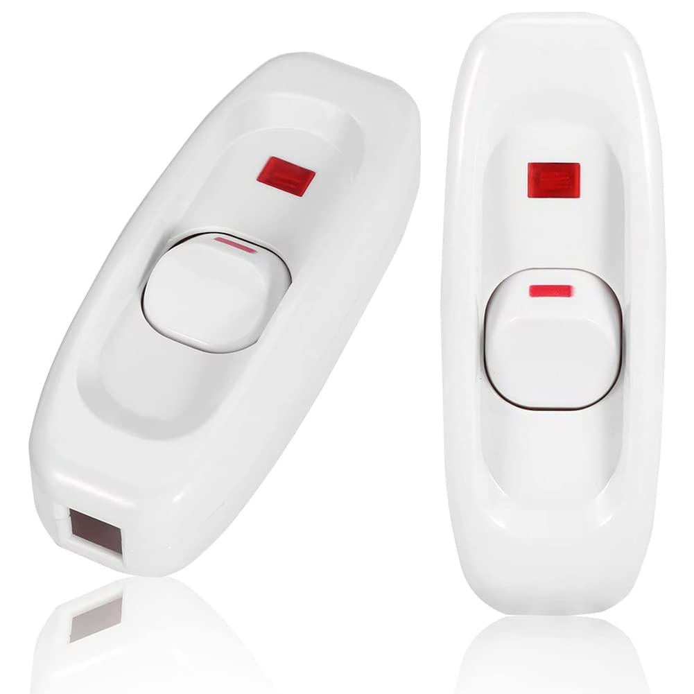 Interruttore A Bilanciere ON/OFF - 250V 10A, Per Lampade, Cavo, Con LED