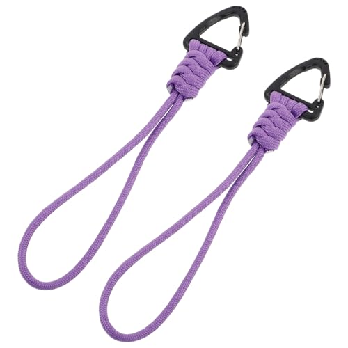 YARNOW Llaveros Paracord Resistentes 19 Cm Color Púrpura con Mosquetón, 2 Piezas, Mini Llavero para Mochila y Cordón de Supervivencia para Camping, Senderismo y Uso al Aire Libre