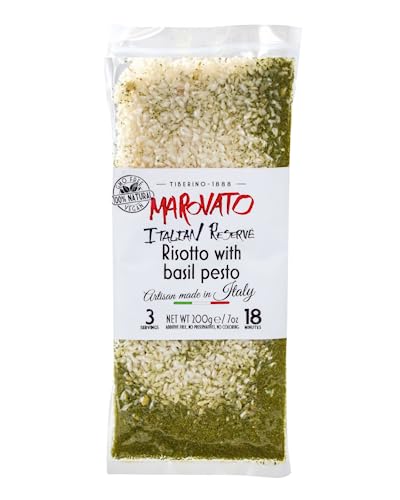 Comparison: Best Pan For Risotto 11 Tiberino's Real Italian Meals - Risotto w/ Basil Pesto, All Natural Ingredients, Imported from Italy, No GMOs, Additives or Preservatives, Vegan Friendly, 1 Pan Cooking, No Straining Needed, 7 oz