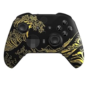 Custom Elite Series 2 Controller Compatible With Xbox One, Xbox Series S, and Xbox Series X (Golden Waves)