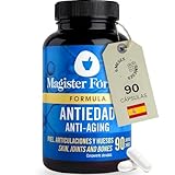 Péptidos de Colágeno | Colageno Hidrolizado Puro + Acido Hialurónico + Vitamina C y A + Selenio + Q10 + Resveratrol | 90 cápsulas de Marine Collagen | Piel, Articulaciones y Huesos | Colageno Marino