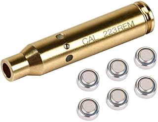 MidTen Bore Sight Cal Red Dot Boresighter 223 5.56mm Rem Gauge with Two Sets of Batteries