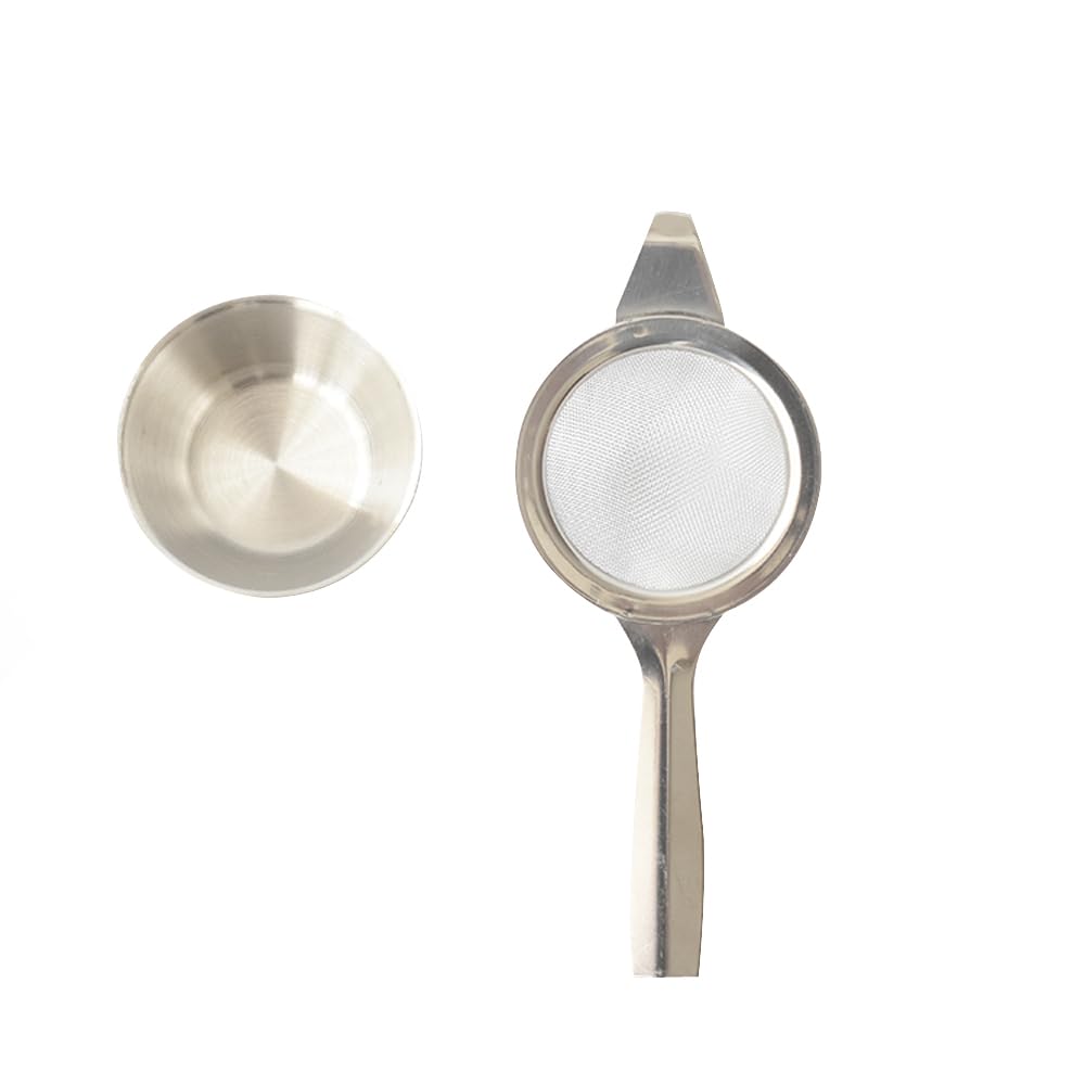 Photo 1 of 2.2" Mini Matcha Sifter, 30 Fine Mesh T304 Stainless Steel, Tea Strainer, Cocktail Strainer with Base (Silver)