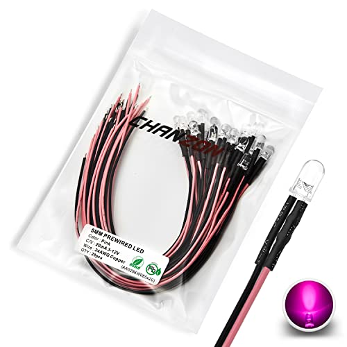 Chanzon 20 Stück 5mm rosa LED-Dioden