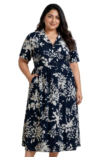 Image of ZELENA Rayon Lapel Neck Zipless Maternity Feeding Dress | Soft 100% rayon dress featuring a lapel neck, button-down zipless nursing , and half sleeves