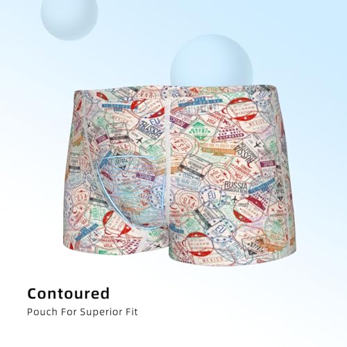 Boys' Cotton Boxer Brief Soft Underwear-Passport Stamp4