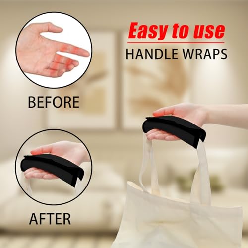 2pcs Black Luggage Handle Wraps for Suitcase- Soft Suitcase Handle Covers for Travel Accessories（ Bright Color for Suitcase Tags Identifiers ）4