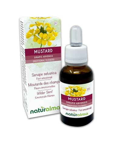 Mustard o senape selvatica (Sinapis arvensis) Rimedi floreali Naturalma - Gocce 30 ml - Estratto liquido analcoolico - Essenze floreali - Vegano e Senza alcol