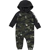 Carhartt Baby Boys' Long-Sleeve Zip-Front Hooded Coverall, Blind Fatigue Camo, 18M