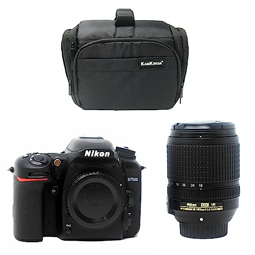 KamKorda Camera Bag with D7500 DSLR Camera with 18-140mm Lens - compatible with Nikon AF-S, DX and AF-P lenses 2 Year Warranty