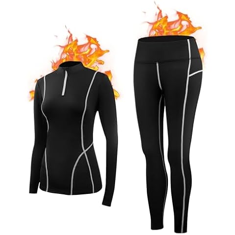 YUTYTH Women's Thermal Underwear Set with Fleece Cover