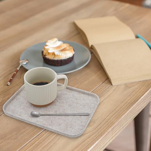Image of Welaxy Felt tray Lid for Storage Bins Drawer Organizer bin cap of box catchall entryway holder sleek minimalist lifestyle (Oatmeal Lid, S)