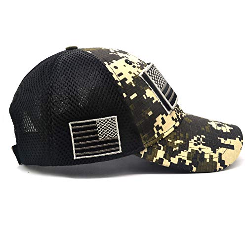 Image of Baseball Cap Low Profile American USA Flag Hat Adjustable Camo Mesh Unisex Caps
