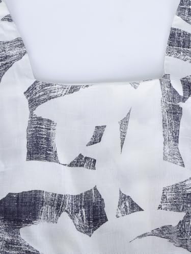 Image of Women's Printed Midi Dress, Square Neck, Sleeveless, A-Line Fit, Casual Summer Wear