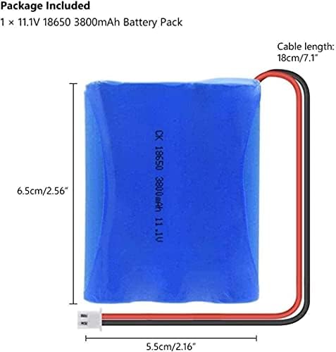 Paquete De Batería De Litio Li-Ion 11.1V 3800Mah 18650 De Repuesto De Grupo De Células Recargables.4 Piezas