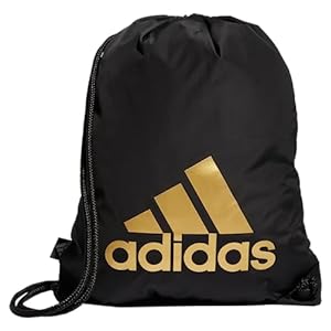 adidas-Ready-Sackpack-BlackGold-Metallic-One-Size adidas Ready Sackpack, Black/Gold Metallic, One Size