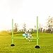 LZQ Sprungstangen-Set Agility Hürdenset Trainingsstangen für Sprungkraft, Dribbling und Beweglichkeit Ideal für den Vereins- oder Schulsport, Grün