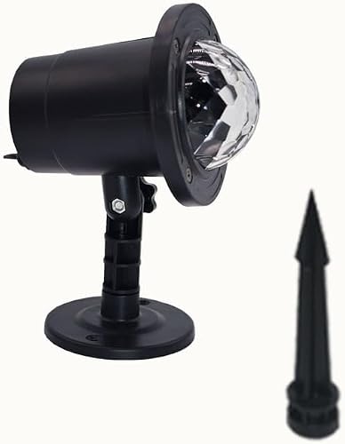 LEDGOO Rotating LED Projector Light, Waterproof Magical Spotlight for Indoor Outdoor Christmas Festival Decorations for Home, Garden, Landscape (White&RGB-Flame) …